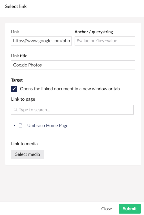 Link to a Page on another Website